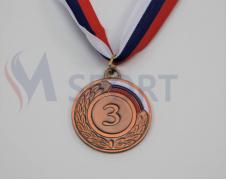 Медаль для награждения,3-е место, цвет бронза