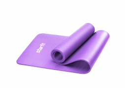 Коврик для йоги и фитнеса STARFIT FM-301 NBR, 1,0 см, 183x61 см, фиолетовый паст