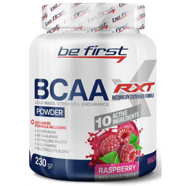 Be First BCAA RXT powder 230 г малина