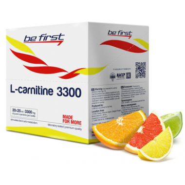 Be First L-carnitine 3300 (20 амп Х 25 мл) цитрусовый микс