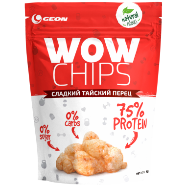 GEON WOW Protein Chips 30 г Сладкий тайский перец