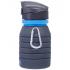 Бутылка для воды STARFIT FB-100, с карабином, складная, серая