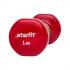 Гантель виниловая STARFIT DB-101 1 кг, красная (1 шт.)