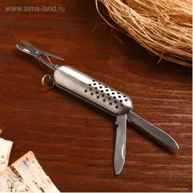 Нож складной "Коми"  3в1, рукоять металлик 243545